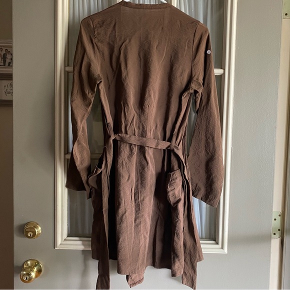 Brown Wrap Style Robe Jacket - Picture 5 of 5